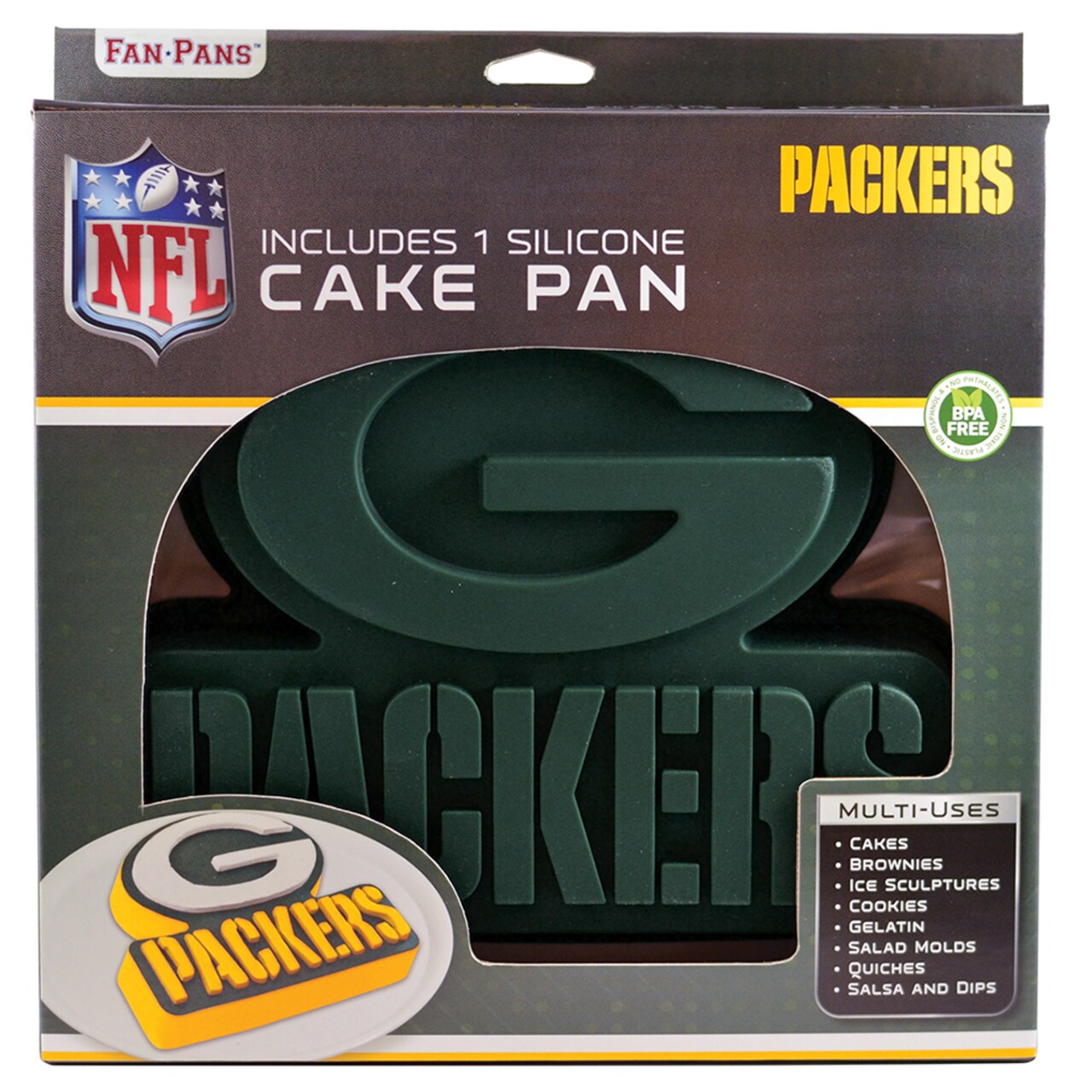 FANPAN MasterPieces s NFL Green Bay Packers Team Logo Silicone Cake Pan